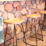 Tractor Seat Wire Bar Stool 2 Tractor Seat Wire Bar Stools at Bar