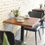 Aviator Mid-Century Modern Dining Chair 3 Aviator Mid-Century Modern Dining Chair (Black) in Restaurant Setting
