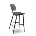 ByDezign Aviator Mid-Century Modern Tall Bar Stool - Green (Angle)