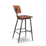 ByDezign Aviator Mid-Century Modern Tall Bar Stool - Tan (Angle)