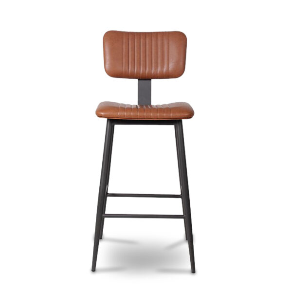 ByDezign Aviator Mid-Century Modern Tall Bar Stool - Tan (Front)