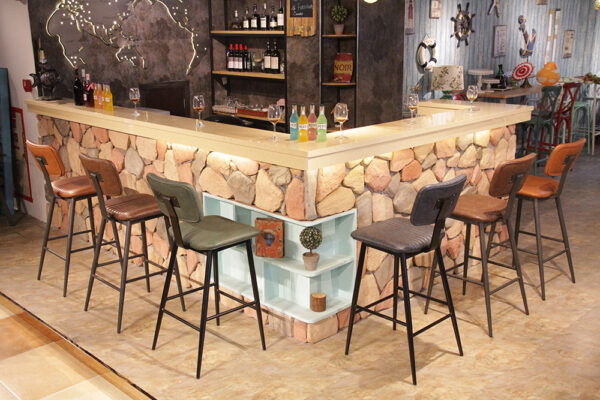 ByDezign Aviator Mid-Century Modern Tall Bar Stools at Bar