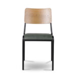 ByDezign Retro School Dining Chair - Green (Front)