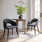 ByDezign Barossa Plush Dining Chair - Charcoal Grey