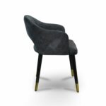 ByDezign Barossa Plush Dining Chair - Charcoal Grey (Profile)