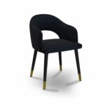 ByDezign Barossa Plush Dining Chair - Jet Black