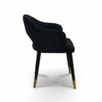 ByDezign Barossa Plush Dining Chair - Jet Black (Profile)