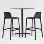 Fiore Faro 3-Piece Bar Leaner Set - Charcoal NARDI Fiore Faro 3-Piece Bar Leaner Set - Charcoal