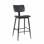 ByDezign Aviator Mid-Century Modern Tall Bar Stool - Black
