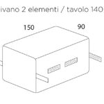 Large Outdoor Furniture Cover - (L) 2 NARDI Outdoor Furniture Cover Large (L) Dimensions