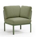 Komodo Modular Outdoor Sofa Angled Corner Piece - Olive Green & Jungle Cushions (Sunbrella®) NARDI Komodo Modular Outdoor Sofa Angled Corner Piece - Olive Green & Jungle Cushions (Sunbrella®)