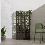 Sipario Eco Wall Planter/Partition – Double 1 Sipario Eco Wall Planter With Bora Bistro & Step in Olive Green