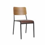 BYDEZIGN Retro School Dining Chair - Vintage Brown BYDEZIGN Retro School Dining Chair - Vintage Brown