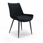 ByDezign Palermo Plush Dining Chair - Jet