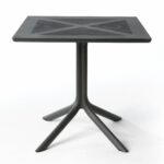 NARDI Clip-X 80 Outdoor Patio Table – Charcoal