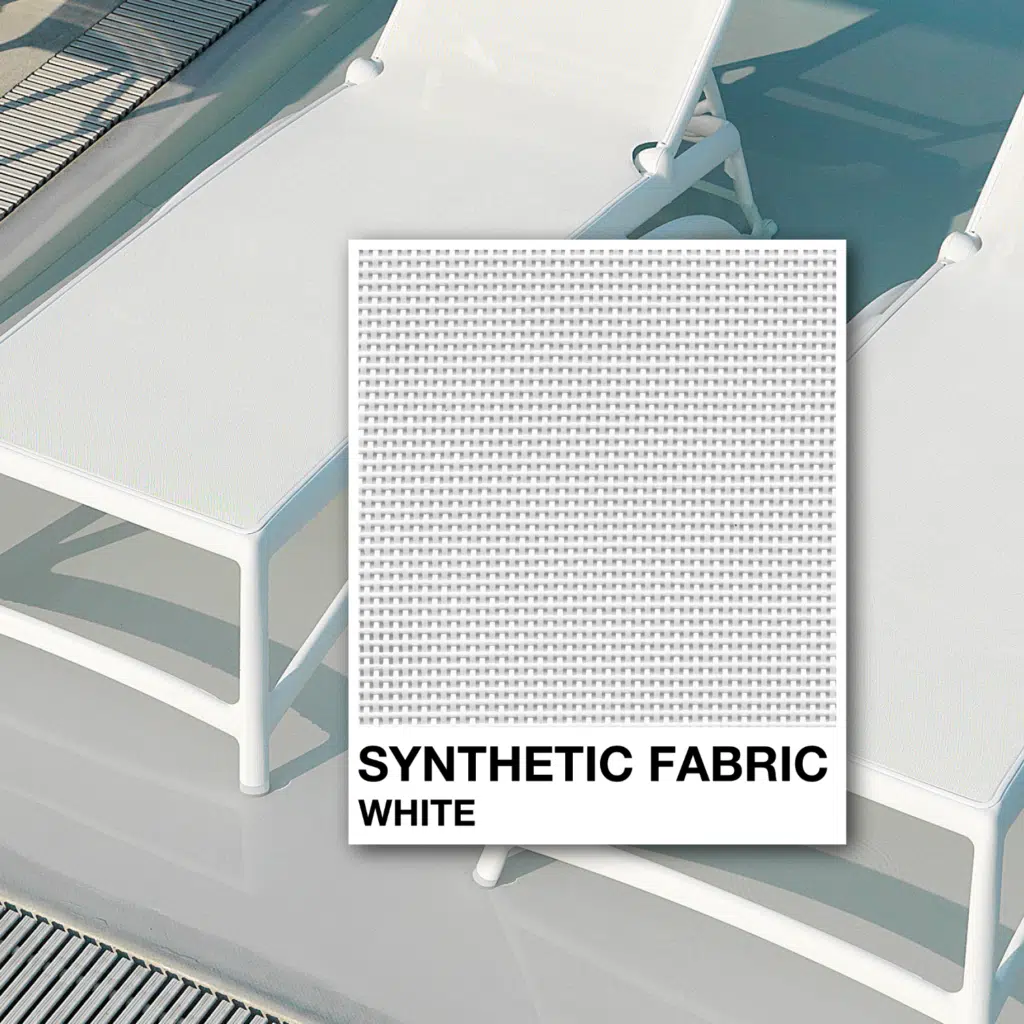 Atlantico Sun Lounger 17 Nardi atlantico sun lounger - white synthetic fabric swatch