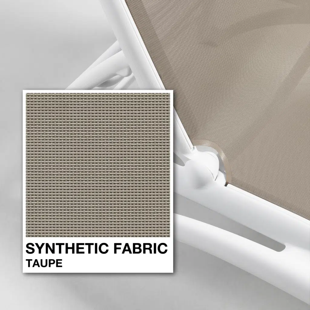 Atlantico Sun Lounger 20 Nardi atlantico sun lounger - white & taupe synthetic fabric swatch