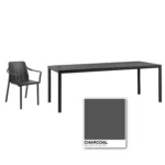 NARDI Tiberina Outdoor Dining Set - Charcoal