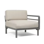 NARDI End Module - Basalt + Pearl Sunbrella Cushion