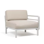 NARDI End Module - Gesso + Pearl Sunbrella Cushion NARDI End Module - Gesso + Pearl Sunbrella Cushion