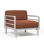 NARDI Maximo Arm Chair - Gesso + Cinnamon Sunbrella Cushion