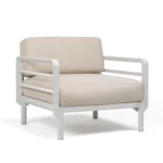 NARDI Maximo Arm Chair - Gesso + Pearl Sunbrella Cushion NARDI Maximo Arm Chair - Gesso + Pearl Sunbrella Cushion