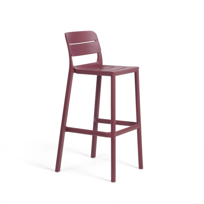 Nardi cassia tall bar stool burgundy
