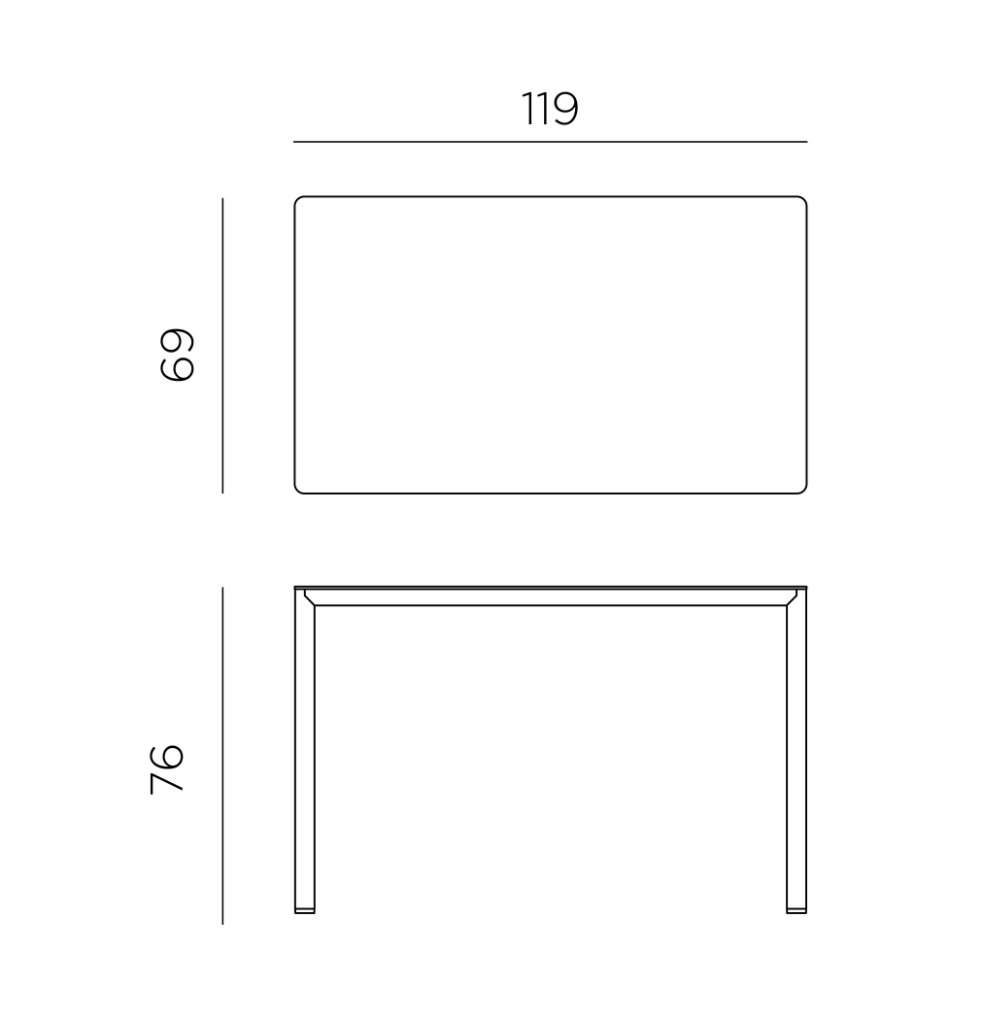 Piave 120X70 10 Nardi piave 120x70 cpl table dimensions