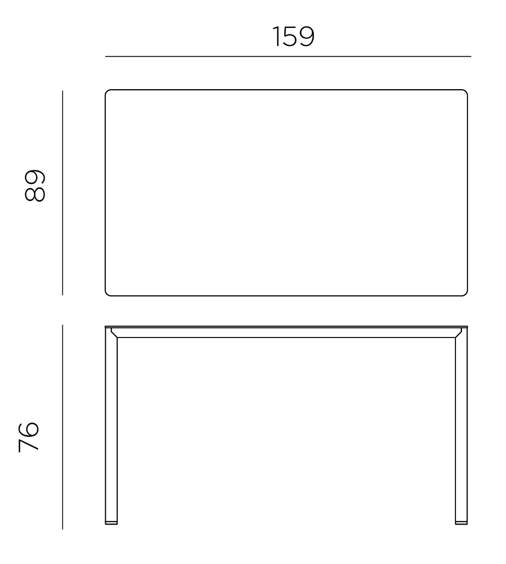 Piave 160X90 10 Nardi piave 160x90 cpl table dimensions