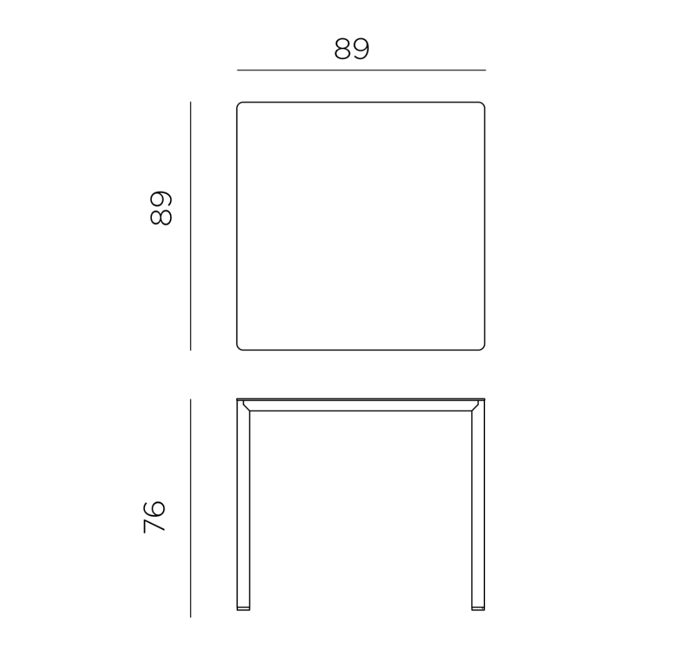 Piave 90X90 10 Nardi piave 90x90 cpl table dimensions